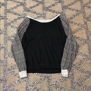 Houndstooth 3/4 sleeve shirt